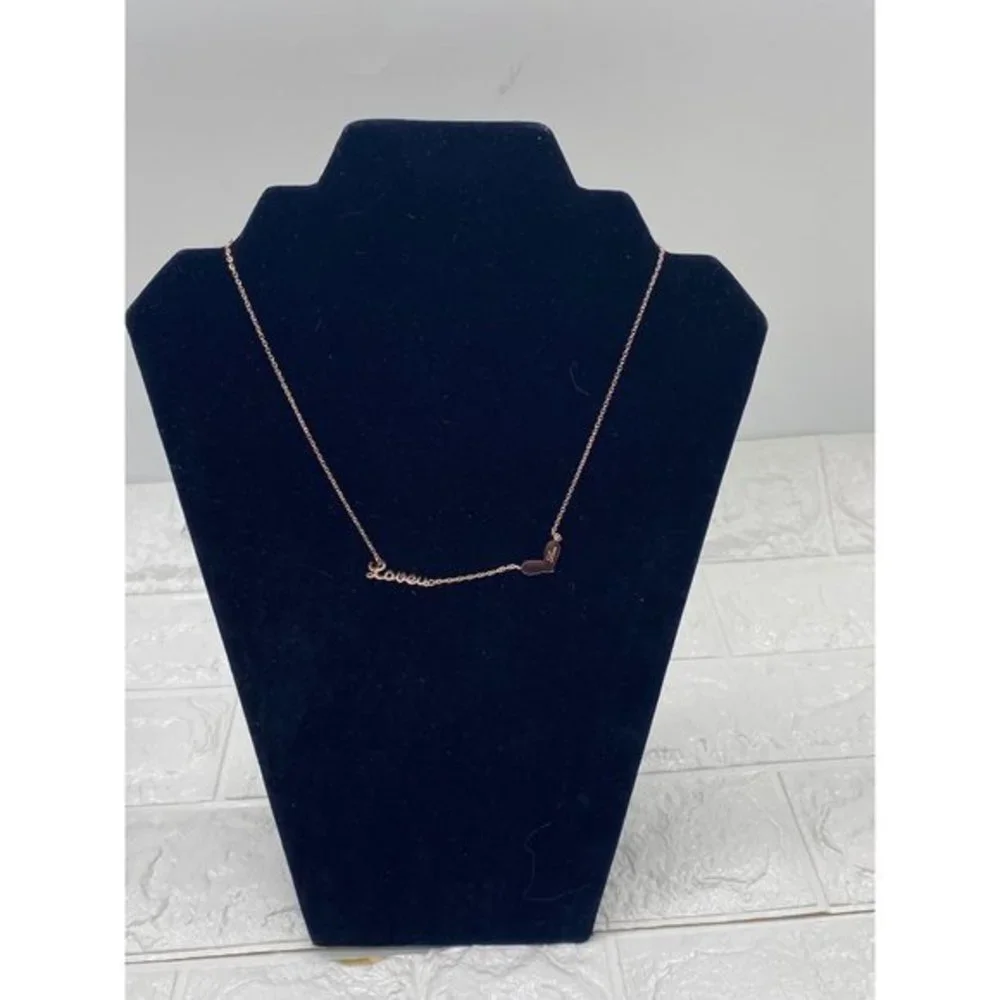 LoveU‎ Heart Rose Gold Women’s Titanium Steel Necklace